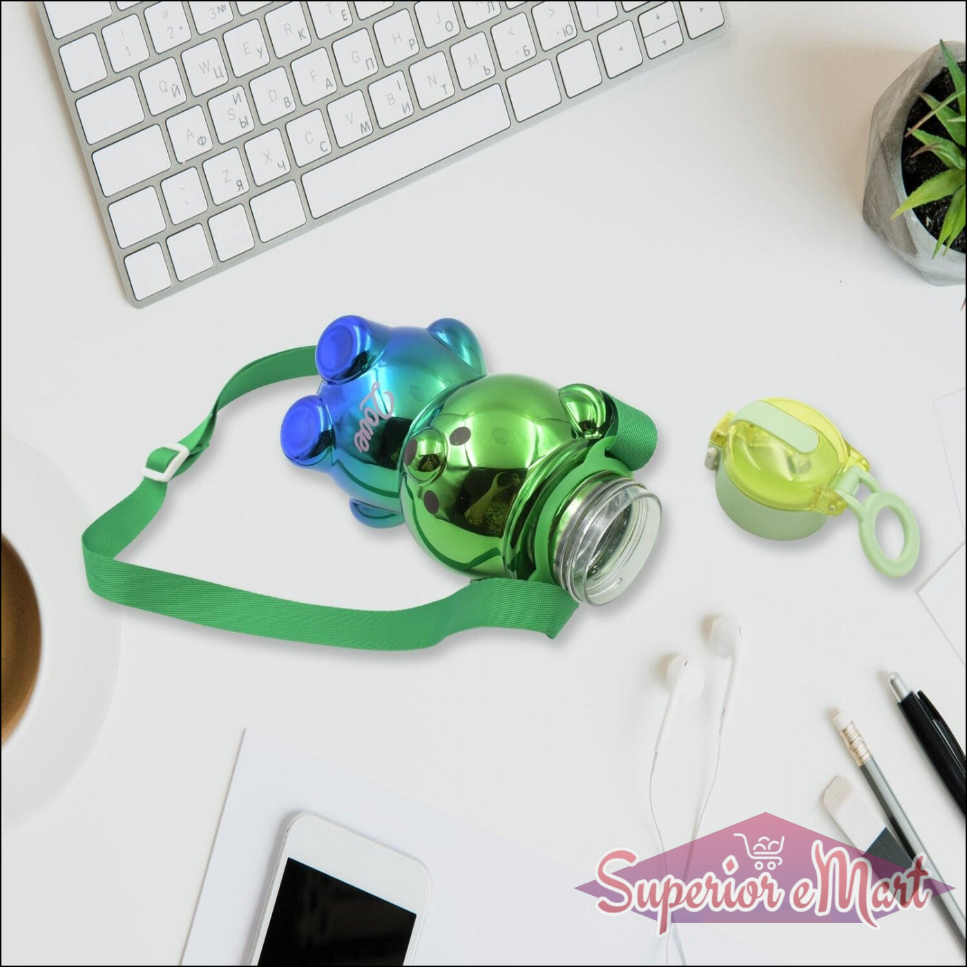 Superior eMart Cute Kids Water Bottle with Straw - Durable & Portable - Superior eMart