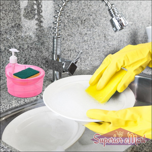 Superior eMart Double Layer Soap Dispenser with Sponge 1000ml - Superior eMart