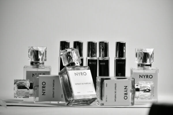 Nyro Elite Set of Perfumes featuring various elegantly designed bottles for a luxurious fragrance experience
