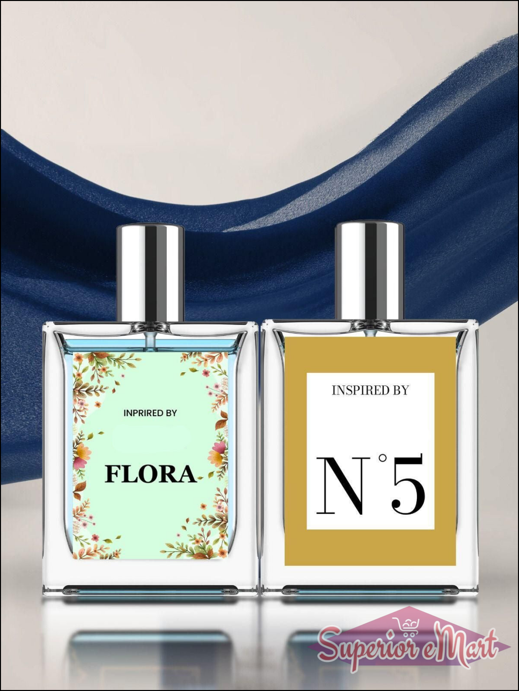 Florra & N5 Inspired Perfume Bottles with Elegant Designs for a Sophisticated Fragrance Experience
