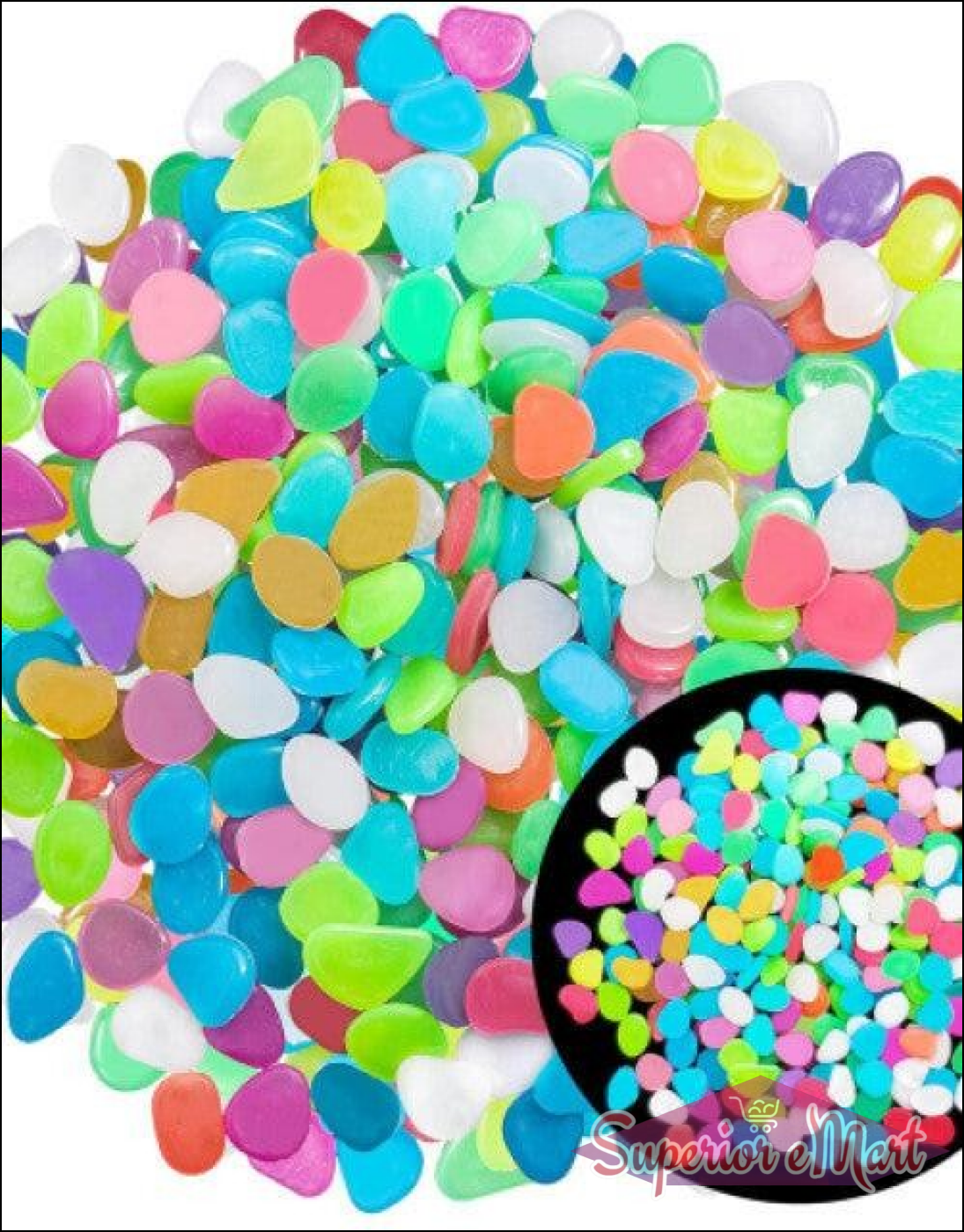 Superior eMart Glow in the Dark Garden Pebbles - Superior eMart
