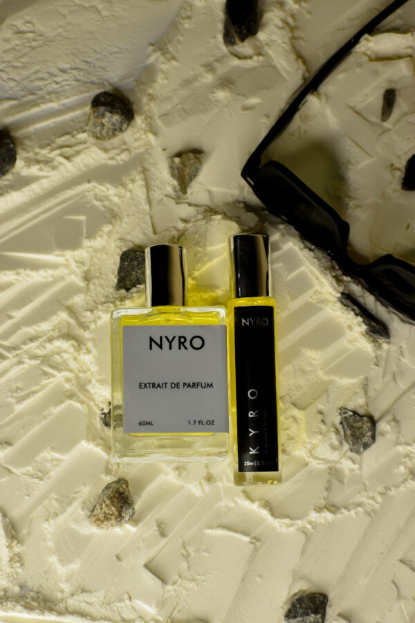 Nyro Kyro Oud Duo Perfume Set featuring Extrait de Parfum and Travel Size for a luxurious scent experience