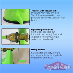 Superior eMart Manual Fruit and Vegetable Juicer - Superior eMart