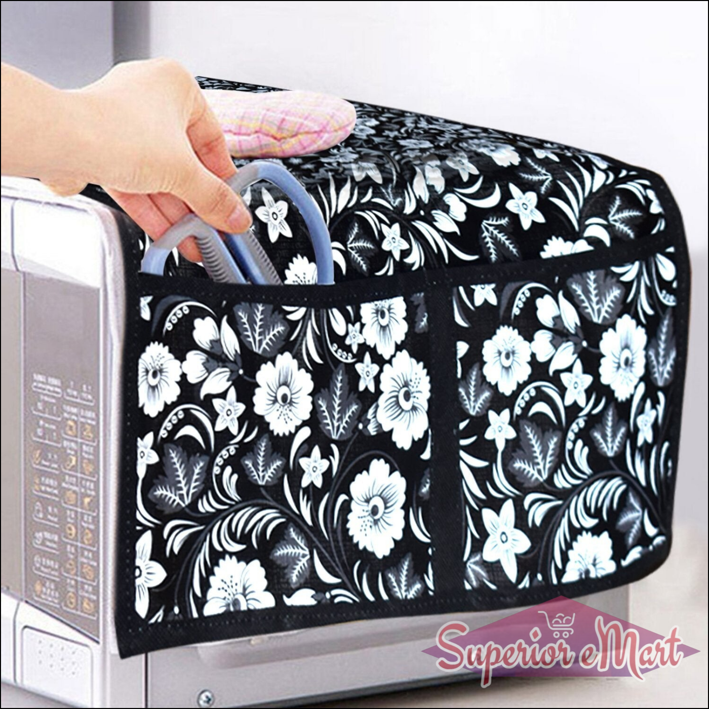 Superior eMart Microwave Oven Cover - Floral Design - Superior eMart