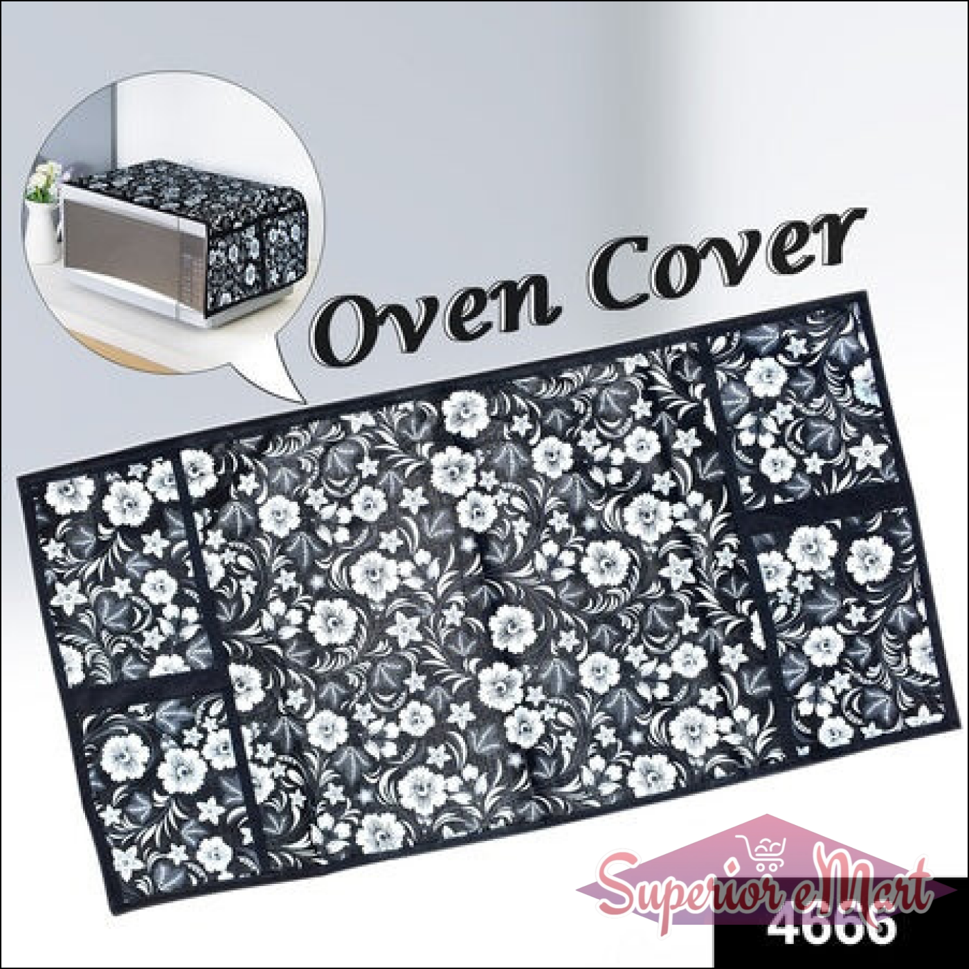 Superior eMart Microwave Oven Cover - Floral Design - Superior eMart
