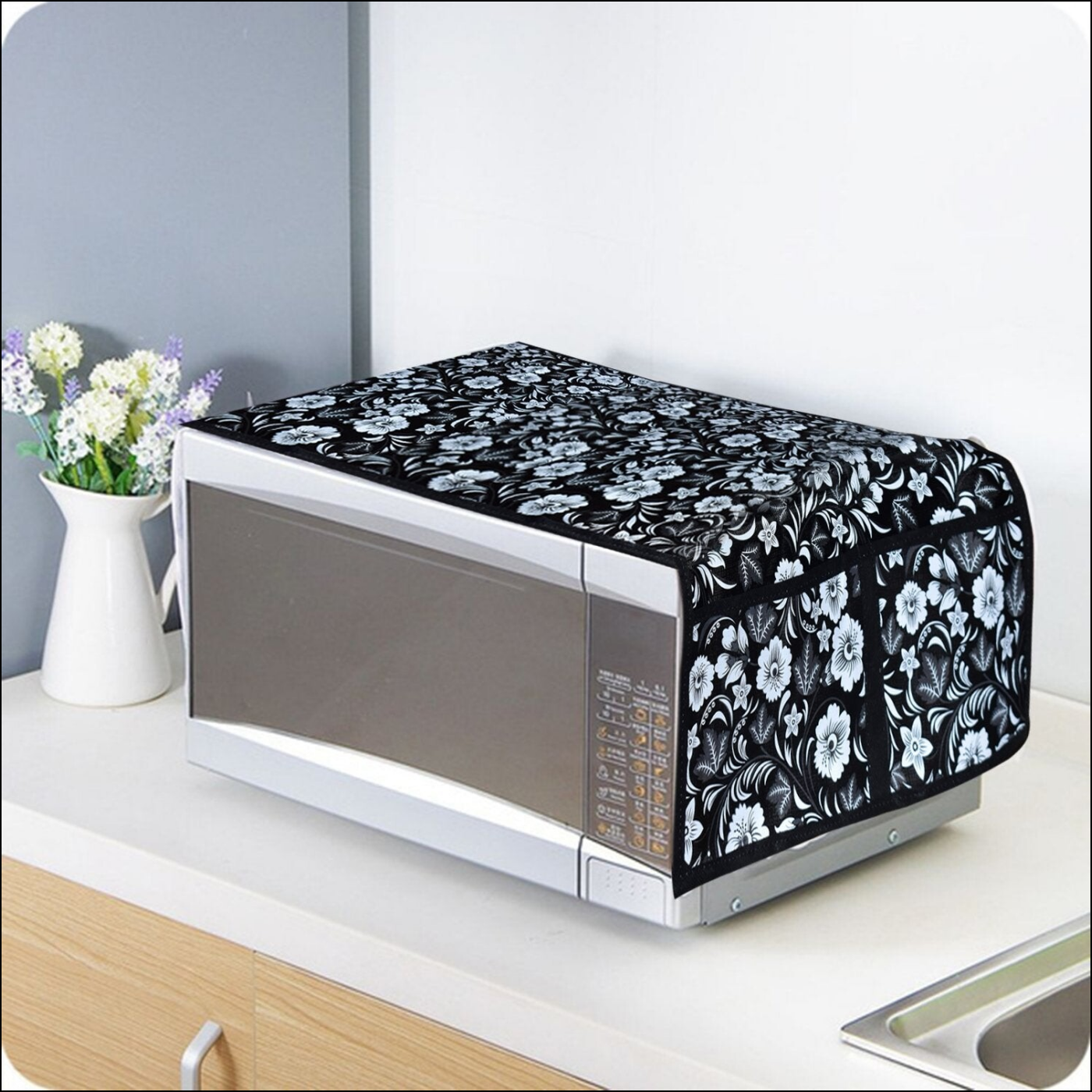 Superior eMart Microwave Oven Cover - Floral Design - Superior eMart