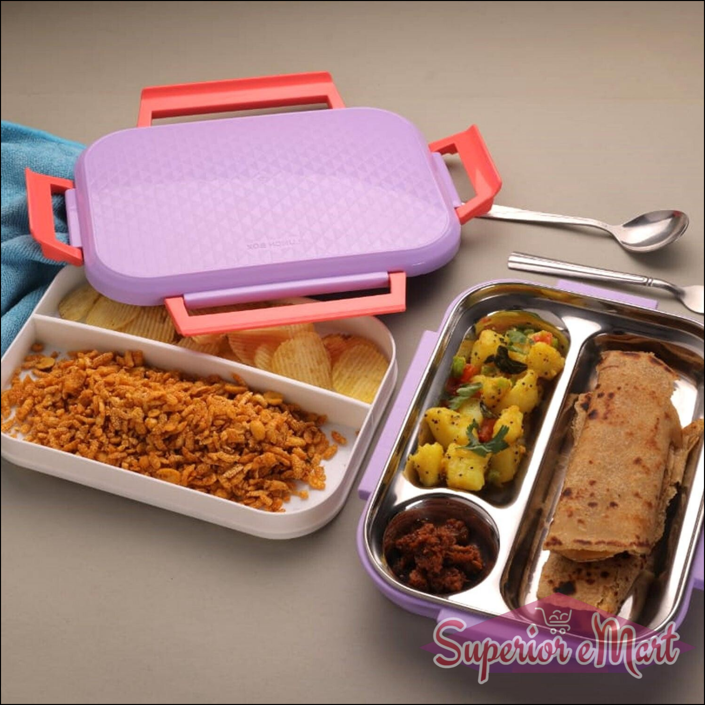 Superior eMart Multi Compartment Lunch Box for Office - Superior eMart