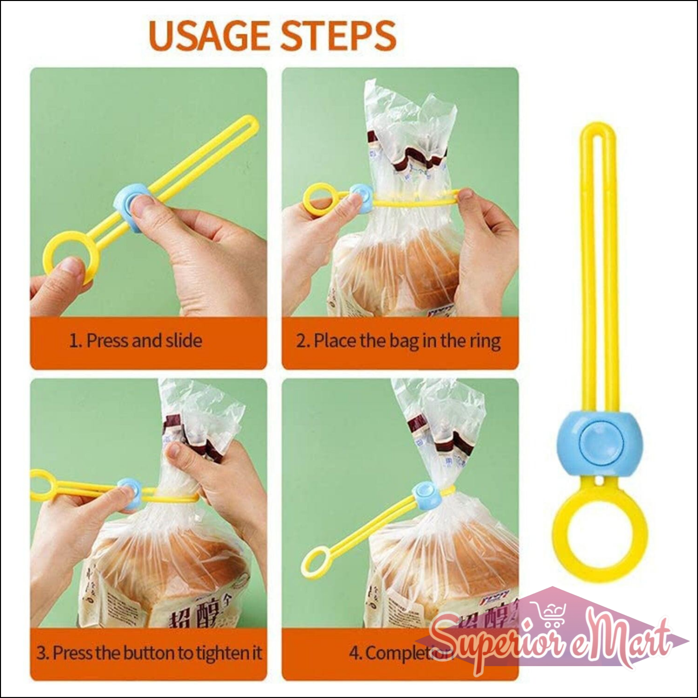 Superior eMart Multi-Purpose Bag Clips for Kitchen - Superior eMart