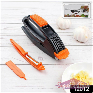Superior eMart Multifunctional Garlic Press with Peeler & Cleaner 1 Pc - Superior eMart
