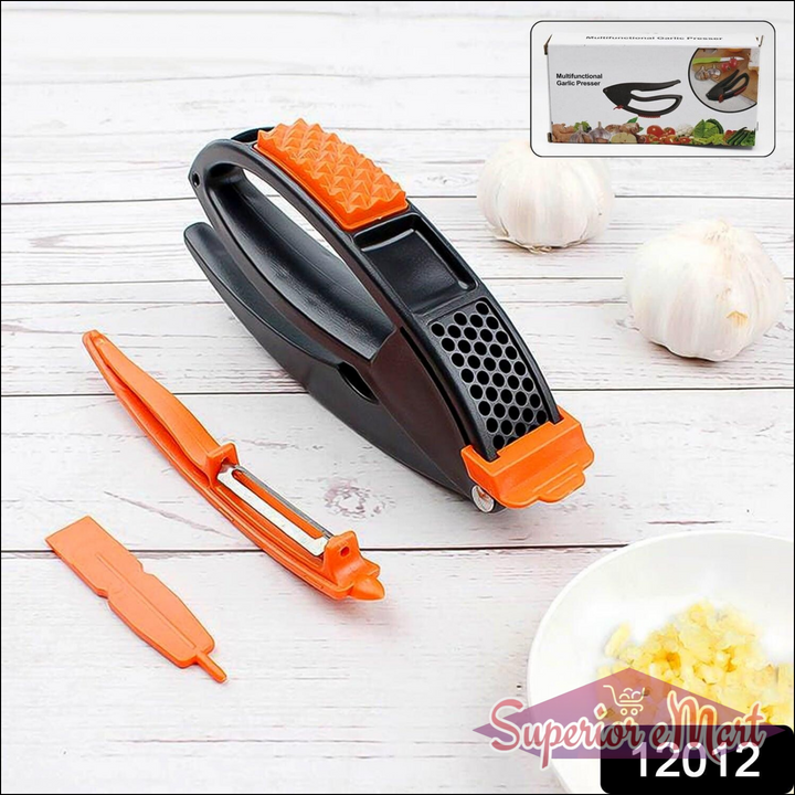 Superior eMart Multifunctional Garlic Press with Peeler & Cleaner 1 Pc - Superior eMart