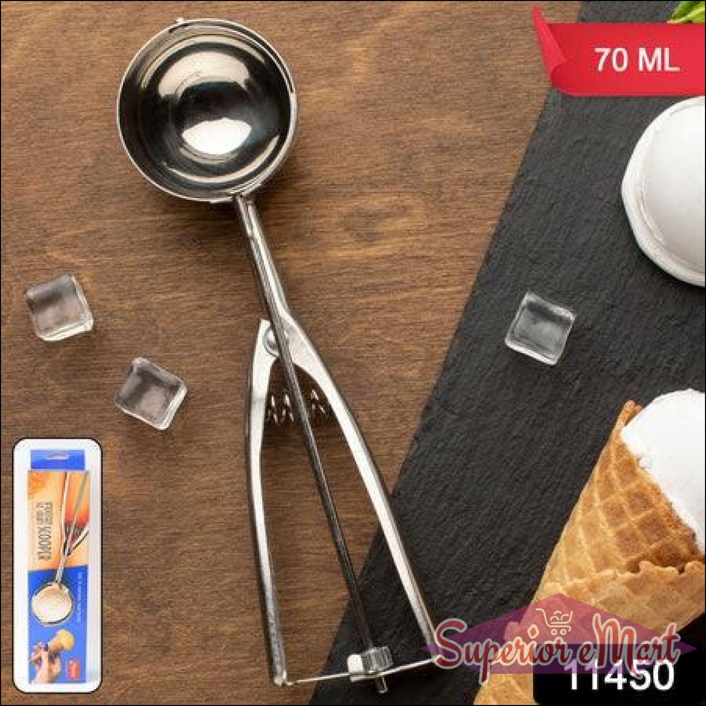 Superior eMart Premium Stainless Steel Ice Cream Scoop - Superior eMart