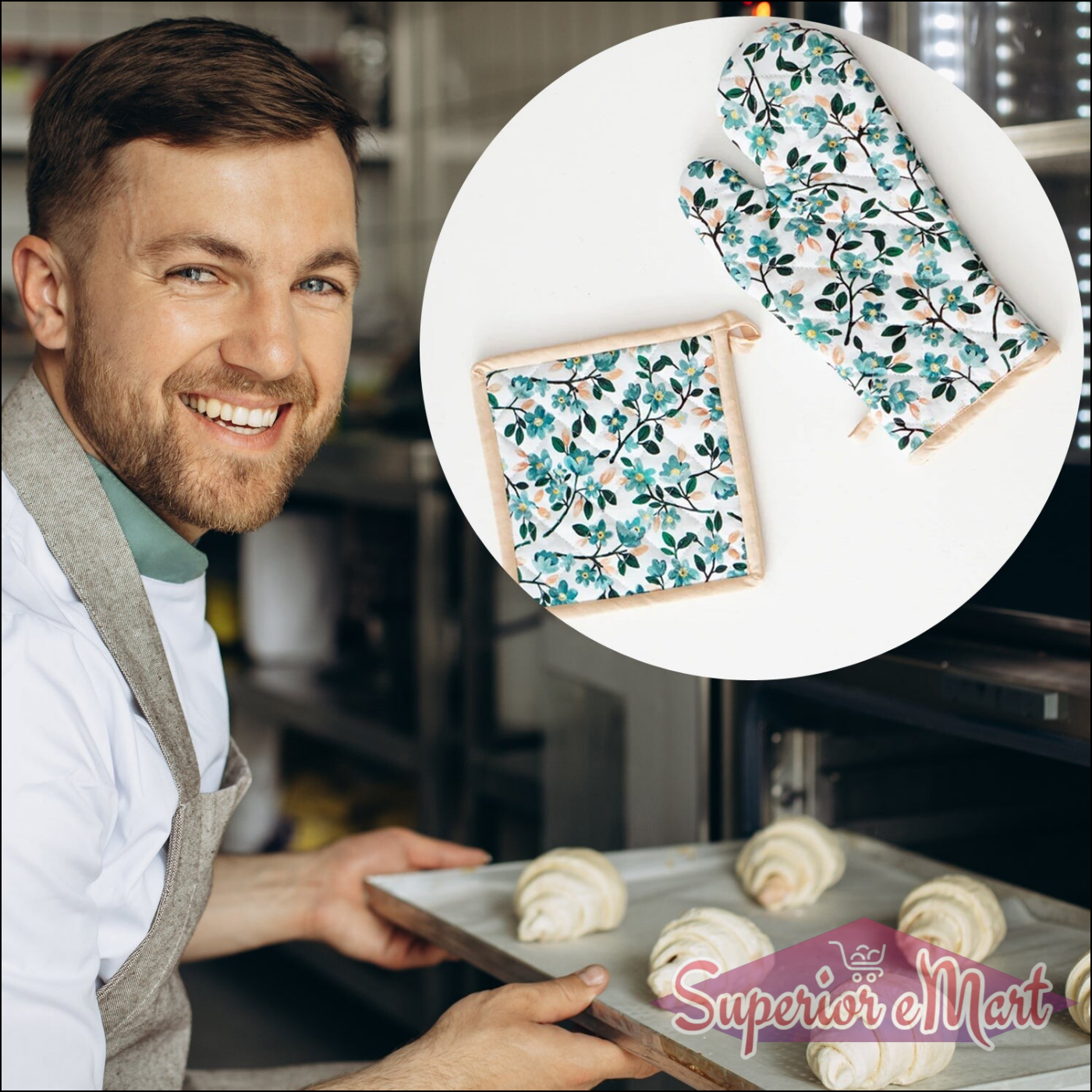 Superior eMart Professional Cotton Oven Mitt Gloves - Superior eMart
