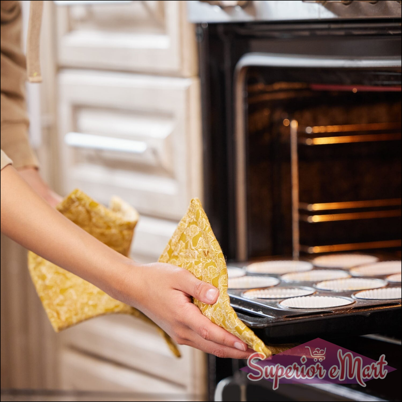 Superior eMart Professional Cotton Oven Mitt Gloves - Superior eMart