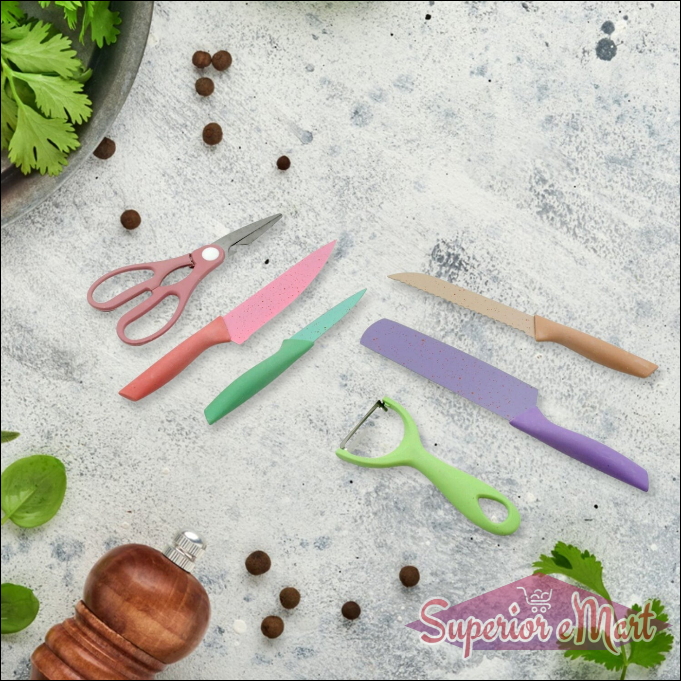 Superior eMart Professional Kitchen Knife Set with Box - Superior eMart