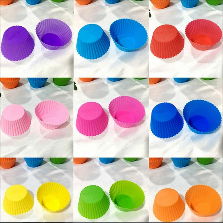 Superior eMart Silicone Cupcake Baking Molds - 12 Pack - Superior eMart