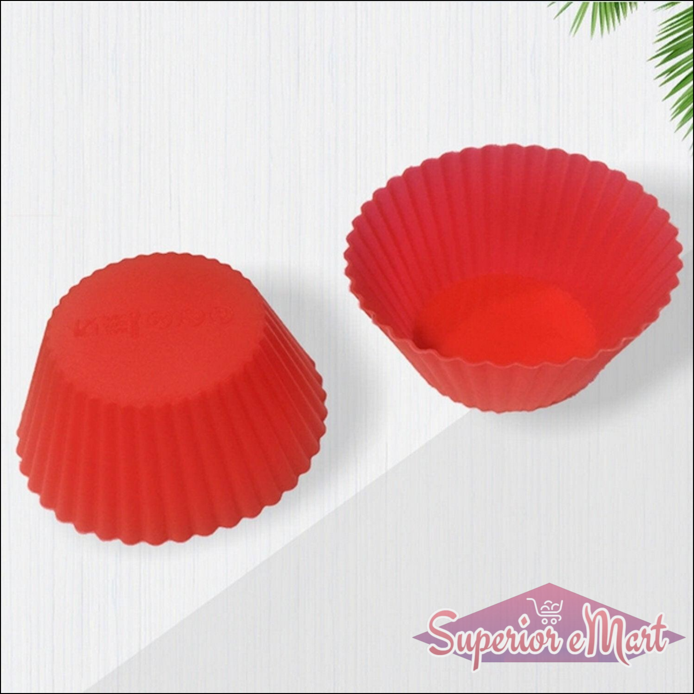 Superior eMart Silicone Cupcake Baking Molds - 12 Pack - Superior eMart