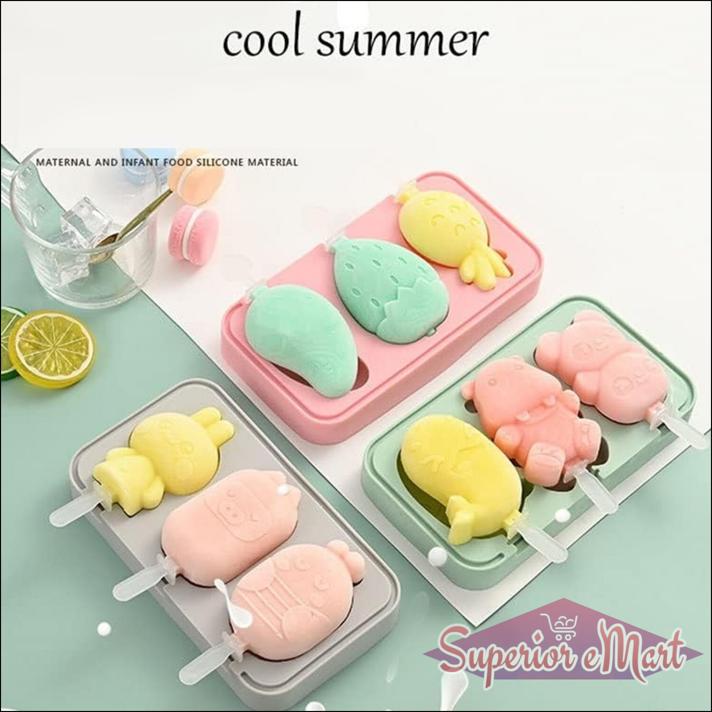 Superior eMart Silicone Popsicle Molds Reusable Set - Superior eMart