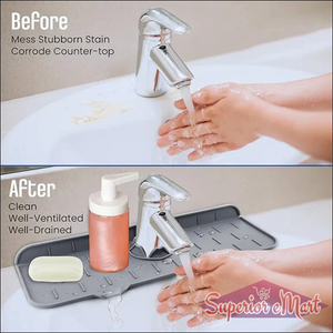 Superior eMart Silicone Sink Faucet Mat for Drip Control - Superior eMart