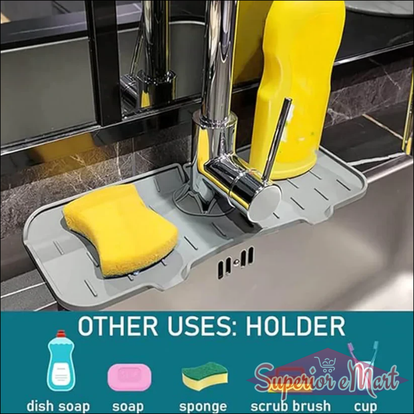 Superior eMart Silicone Sink Faucet Mat for Drip Control - Superior eMart