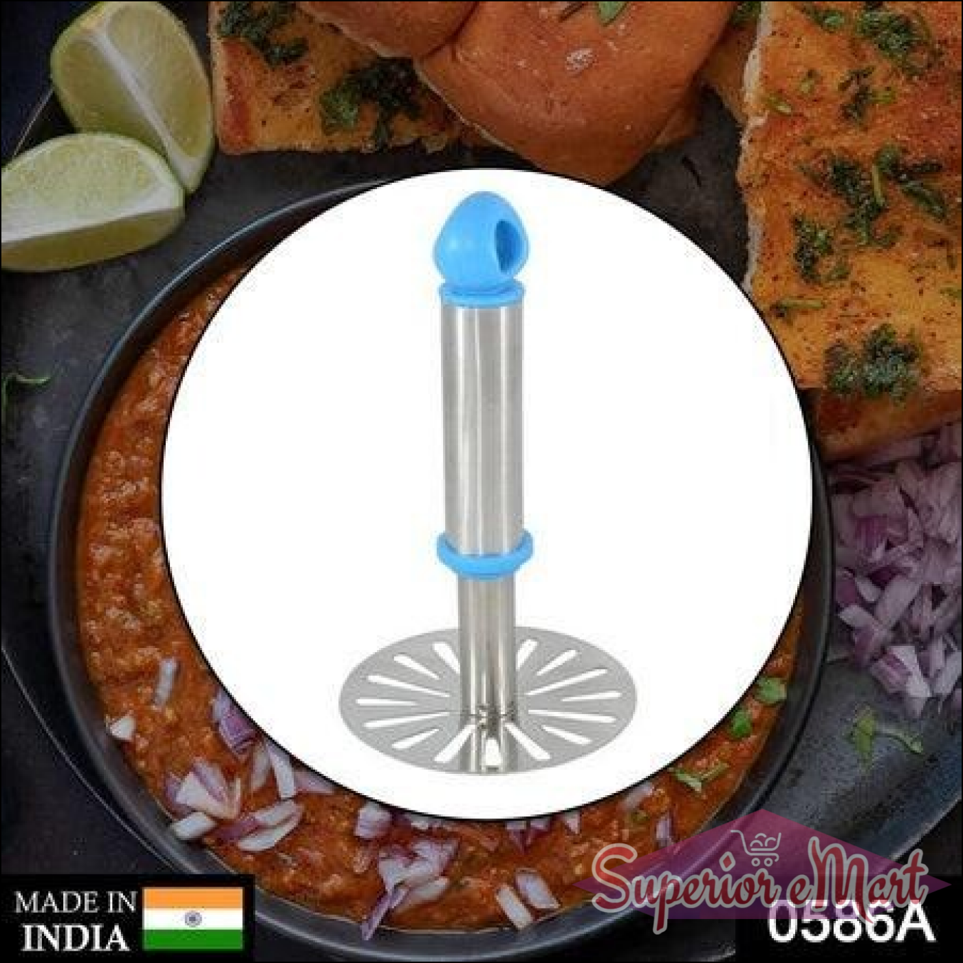 Superior eMart Stainless Steel Potato Masher for Smooth Mashed Potatoes - Superior eMart
