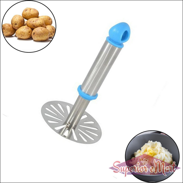 Superior eMart Stainless Steel Potato Masher for Smooth Mashed Potatoes - Superior eMart