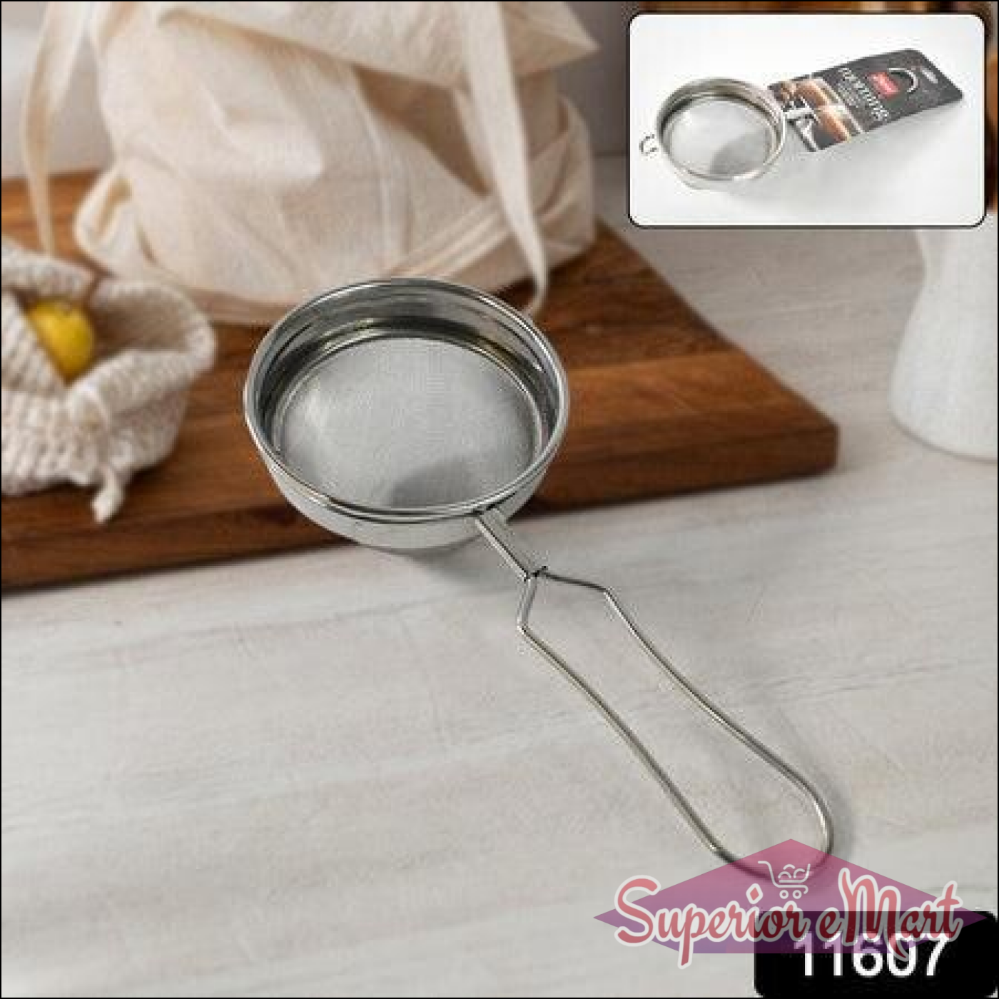 Superior eMart Stainless Steel Tea Strainer - Durable & Effective - Superior eMart