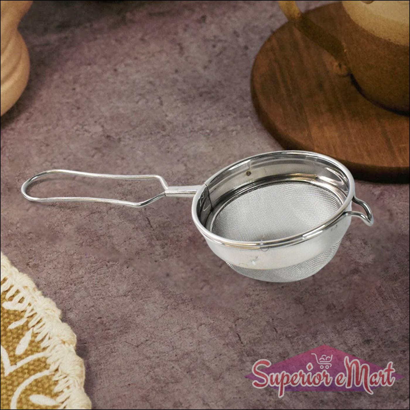 Superior eMart Stainless Steel Tea Strainer - Durable & Effective - Superior eMart