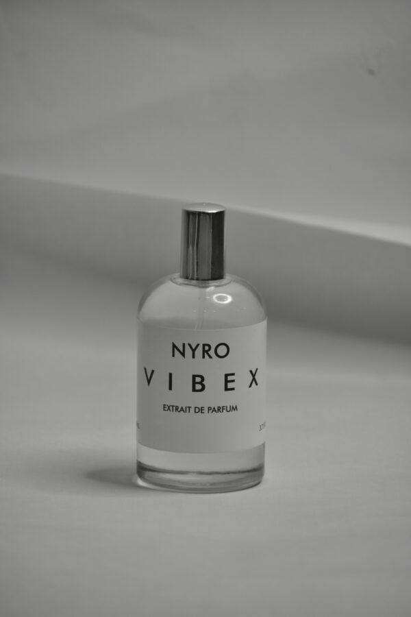 Nyro VIBEX Extrait de Parfum bottle with a sleek design for a refined fragrance experience