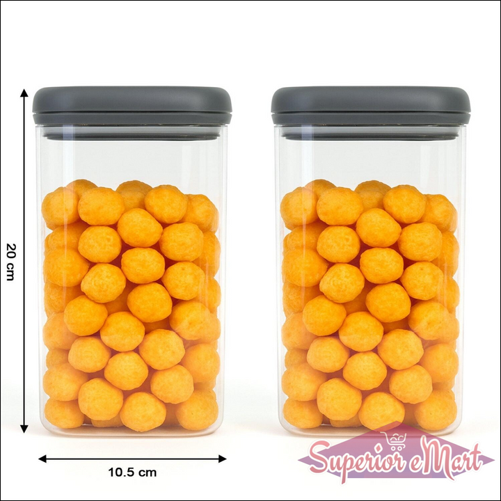 Supermom Airtight Kitchen Storage Containers  (2 Pc Set  1500 Ml) - Superior eMart