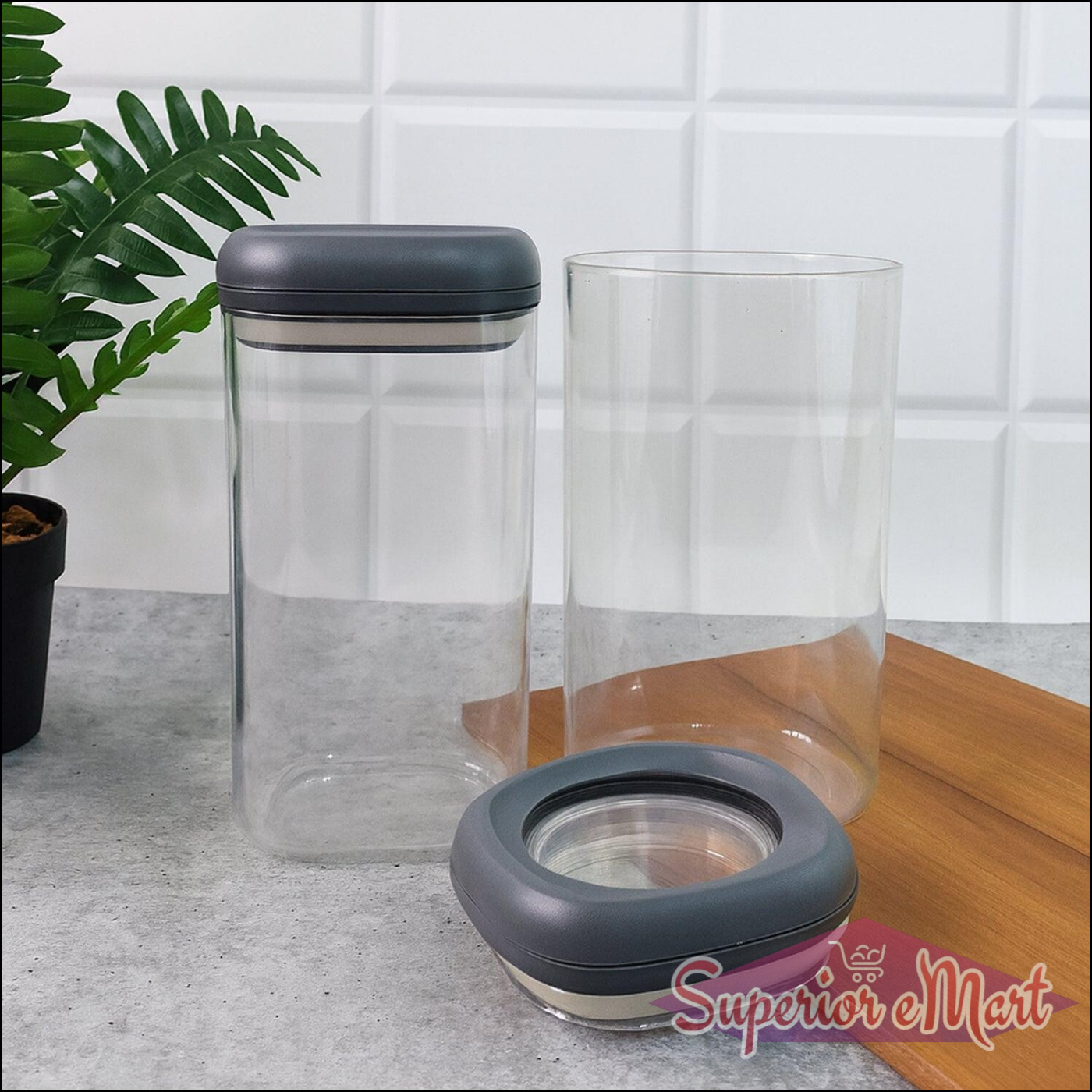 Supermom Airtight Kitchen Storage Containers  (2 Pc Set  1500 Ml) - Superior eMart