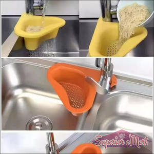 Swan kitchen drain strainer in yellow and orange for effective food debris filtration in sinks