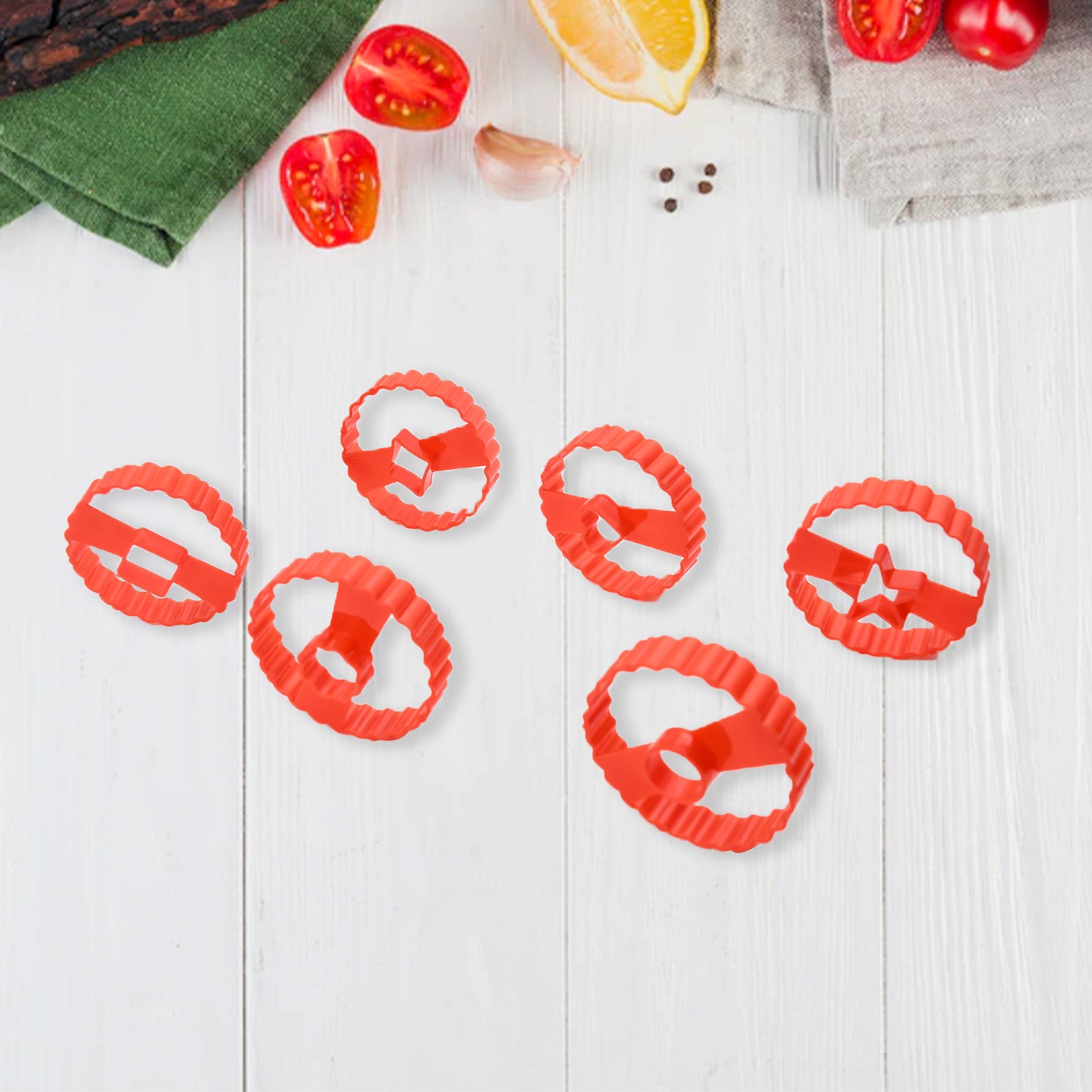 Cookie Cutter Set - Plastic Biscuit Cutting Tools for DIY Baking & Cake Decoration (6-Piece)