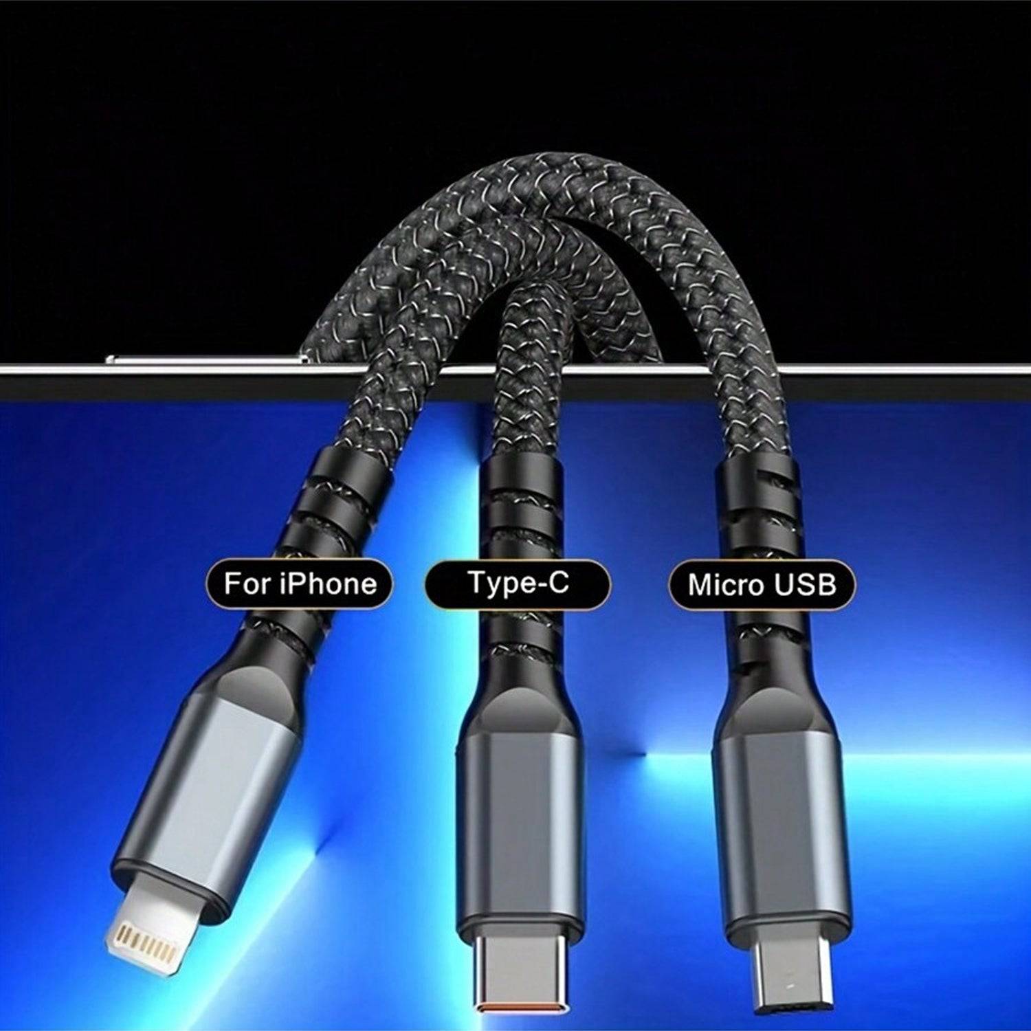 3-in-1 Super Fast Charging Cable 100w - Superior eMart