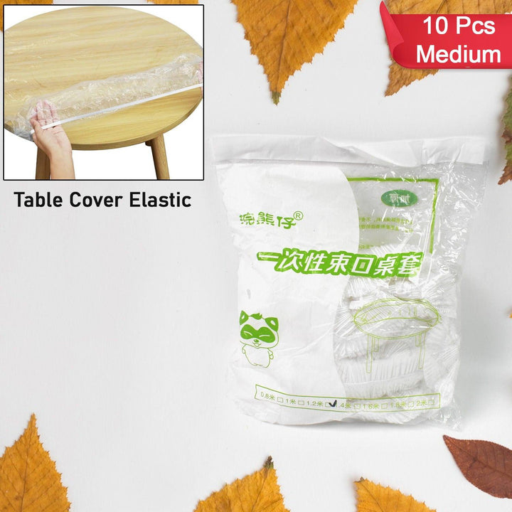 Elastic table cover bags set for easy protection and coverage of tables, 10 pieces included