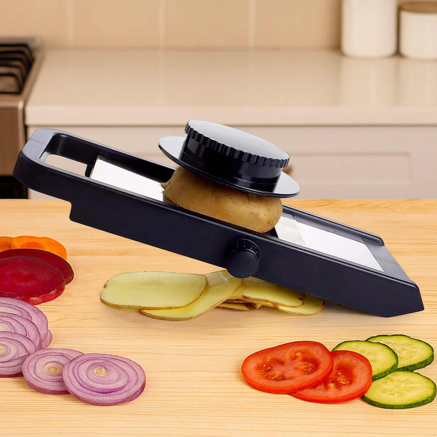 Superior eMart Adjustable Vegetable Slicer Stainless Steel