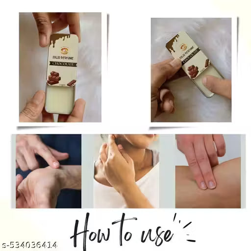 How to use vanilla solid perfume balm with application on skin for a sweet fragrance.