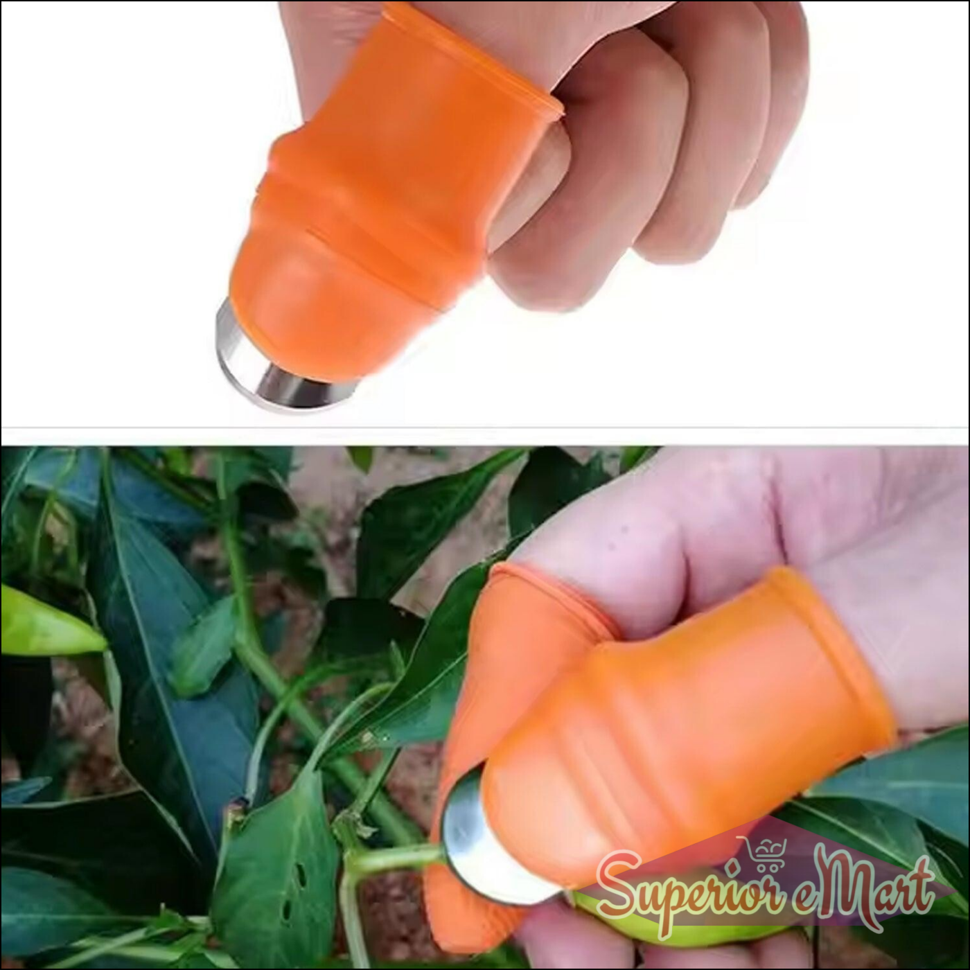 Thumb Knife Cutter With Silicone Finger Guard (1 Pc) - Superior eMart