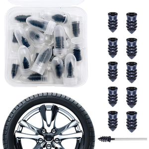 Tire repair rubber nails set with 30 pieces and a tire installation tool for quick repairs