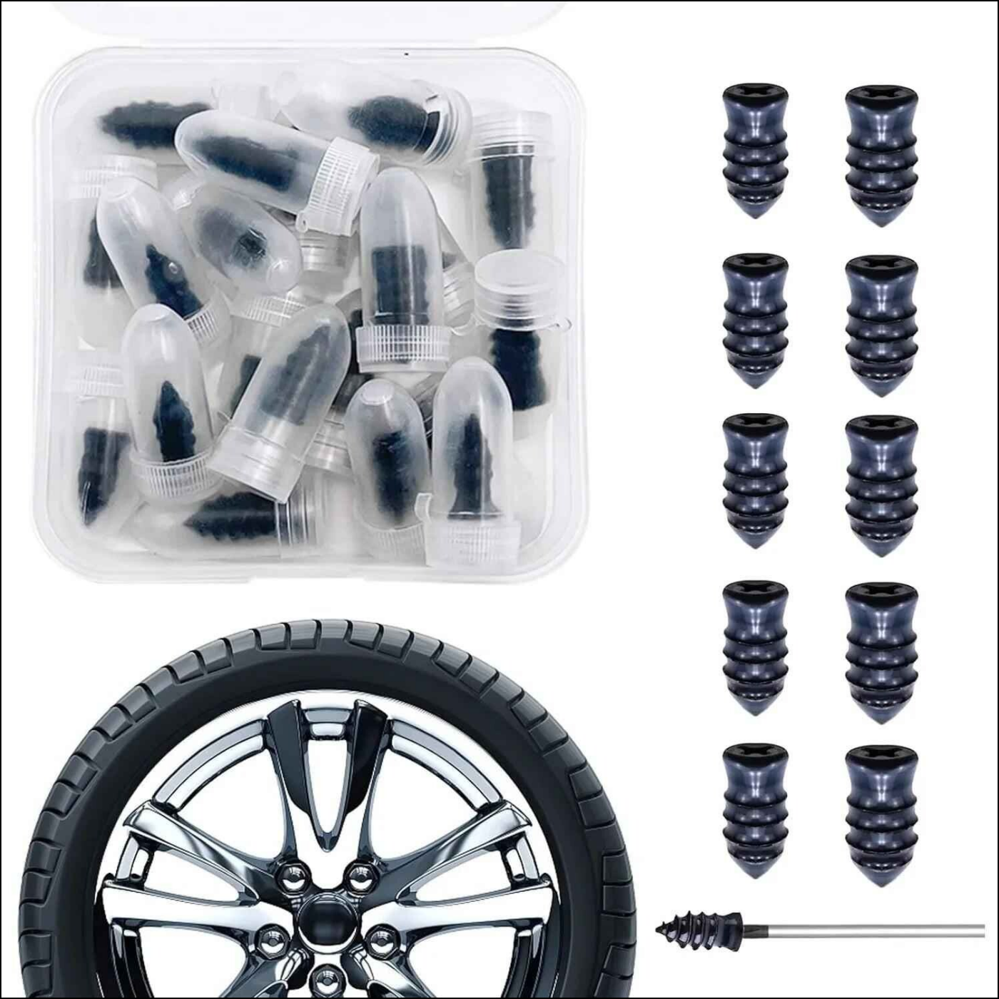 Tire Repair Rubber Nails 10 Pcs Set - Superior eMart