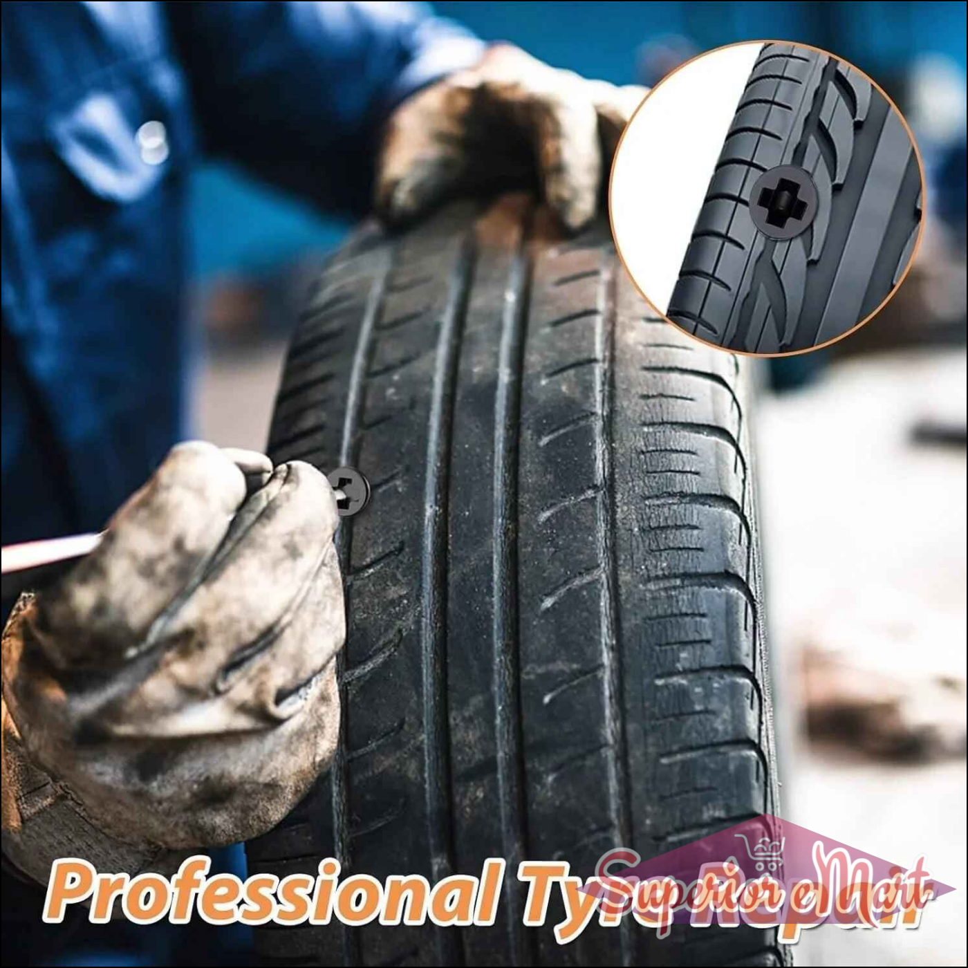 Tire Repair Rubber Nails 10 Pcs Set - Superior eMart