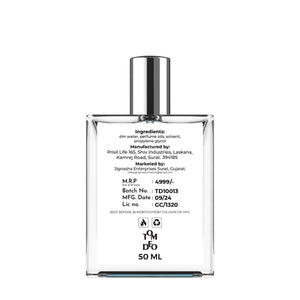 Back view of 34 Boulevard Germain perfume bottle showing ingredients and manufacturing details