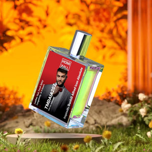 Tomi Xale Eau de Parfum 100ml in a stylish bottle set against a vibrant background