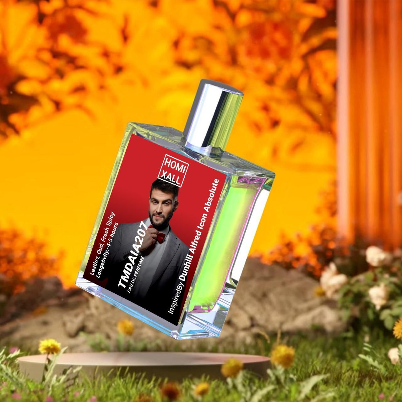 Tomi Xale Eau de Parfum 100ml in a stylish bottle set against a vibrant background