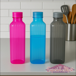 Transparent Fridge Water Bottles (3 Pc) - Superior eMart