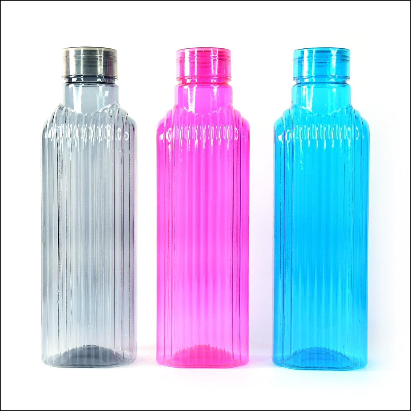 Transparent Fridge Water Bottles (3 Pc) - Superior eMart