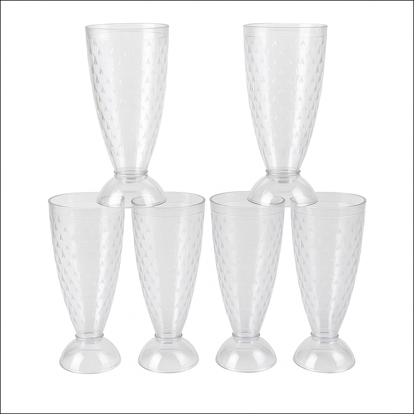 Transparent Milkshake Glass Set (400ml  6 Pc) - Superior eMart