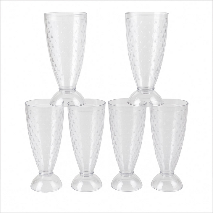 Transparent Milkshake Glass Set (400ml  6 Pc) - Superior eMart