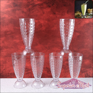 Transparent Milkshake Glass Set (400ml  6 Pc) - Superior eMart