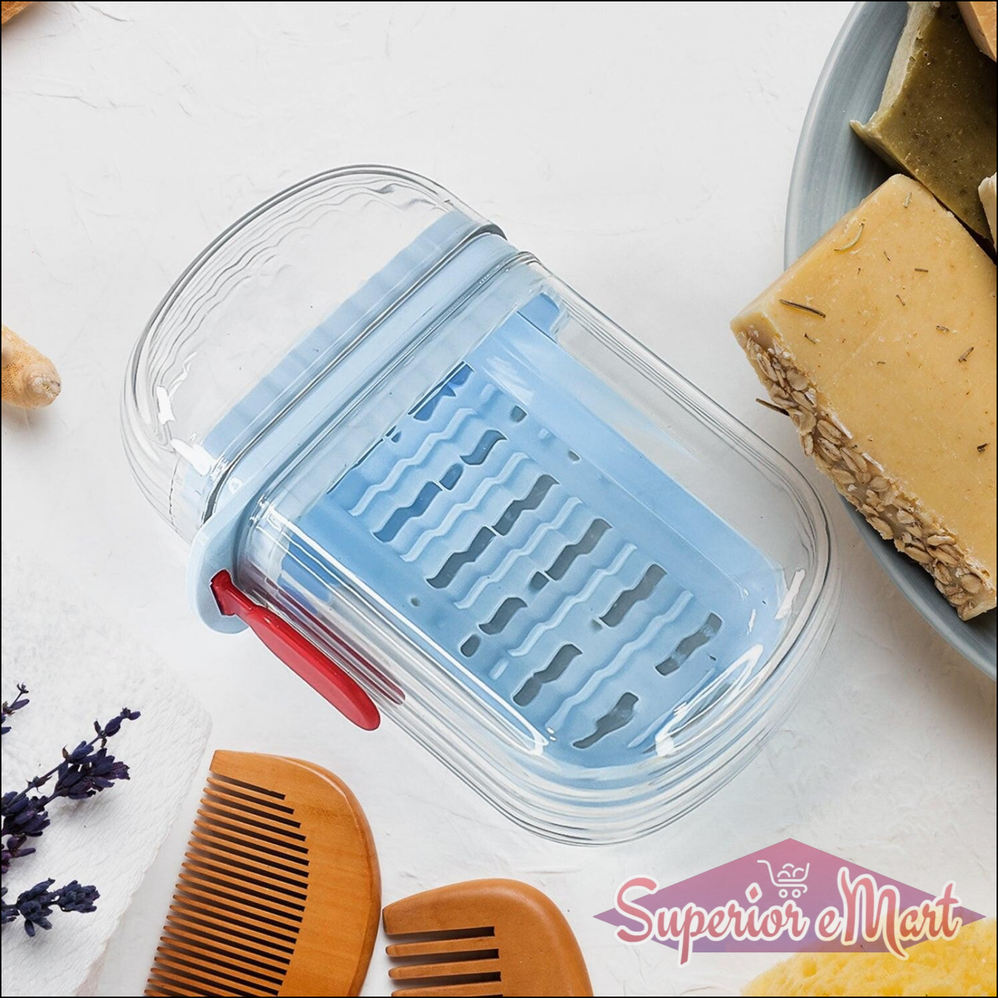 Travel Soap Case with Lock - Durable & Leakproof - Superior eMart