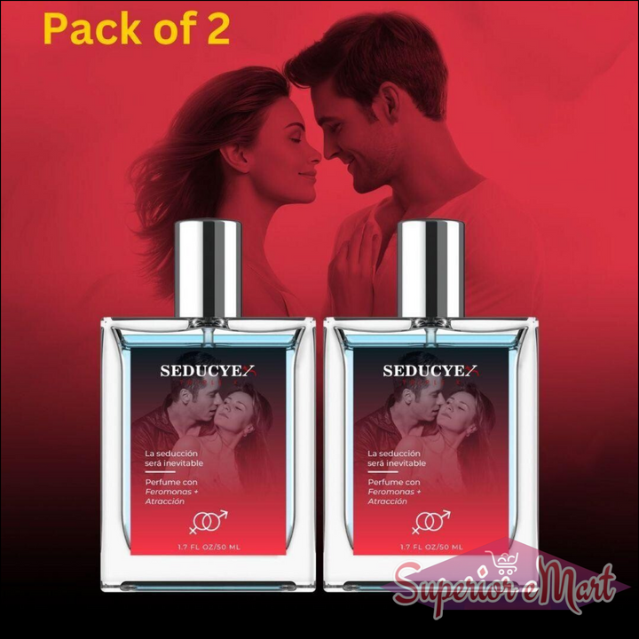 Pack of 2 Seducye Triplex extrait de parfum bottles designed to enhance attraction and romance.
